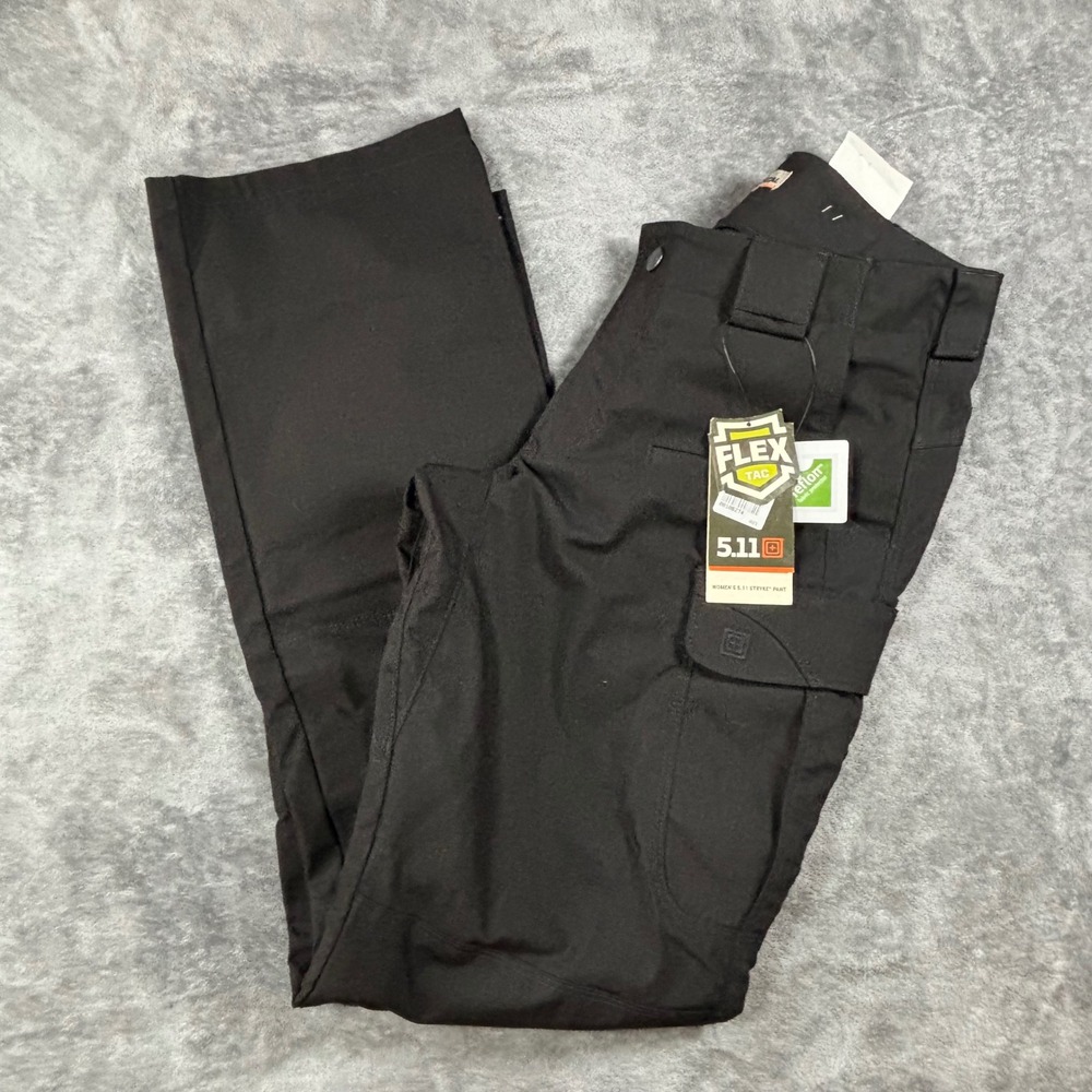 5.11 Tactical Women Stryke Pants Black Flex-Tac Ripstop Size 10 Long 64384